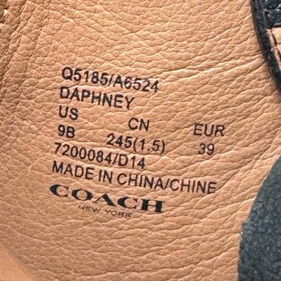 Coach Daphney Leather Heeled Bootie Size 9 - Picture 9 of 13